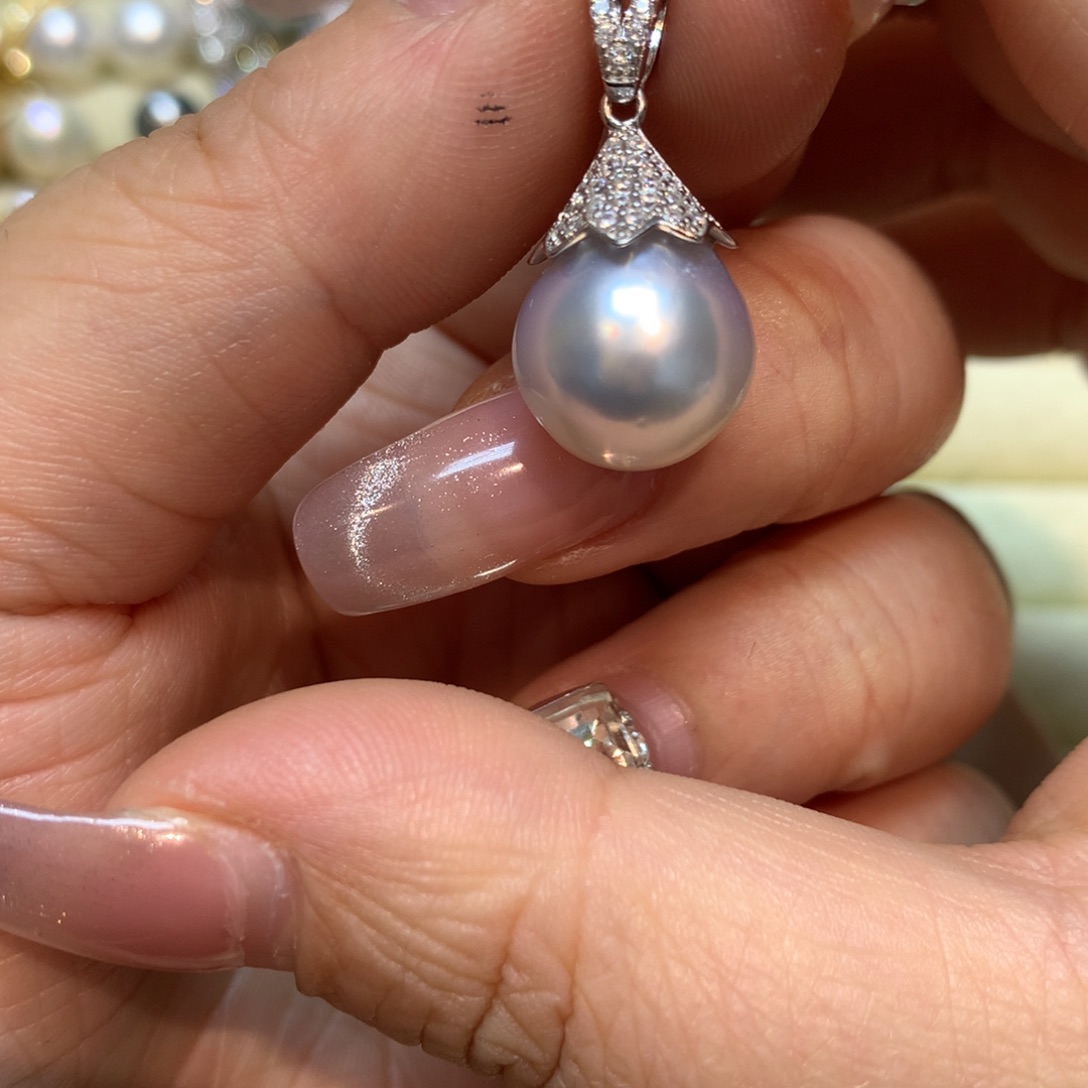 海水珍珠颈饰银S925镶嵌