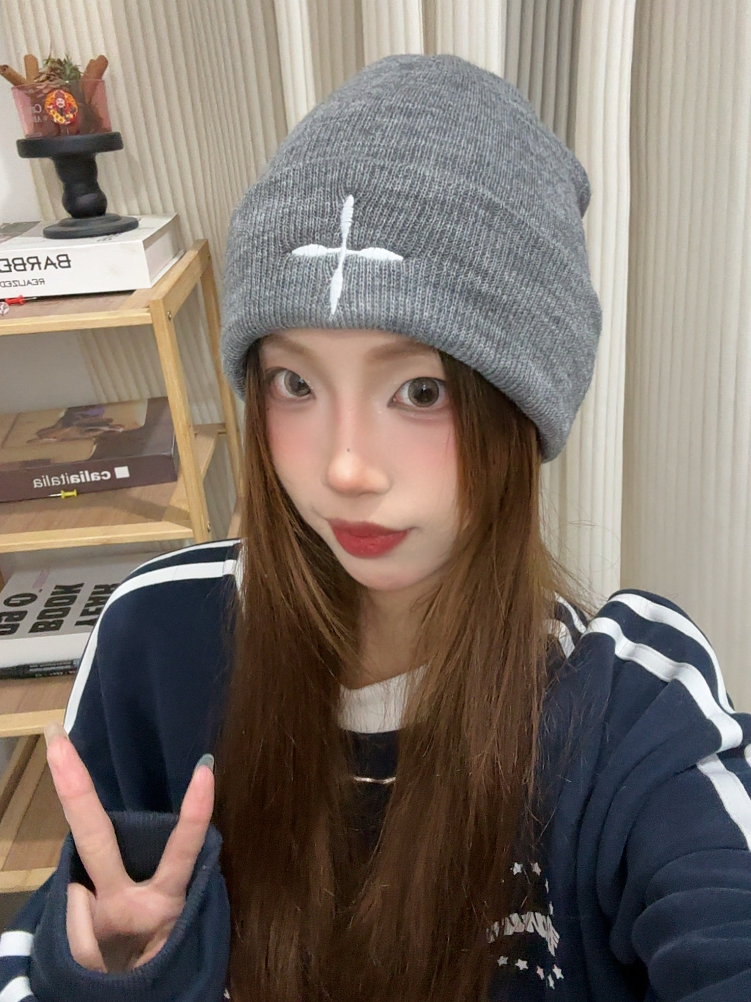 根据主播展示编号去拍帽棒球帽秋冬新款针织帽