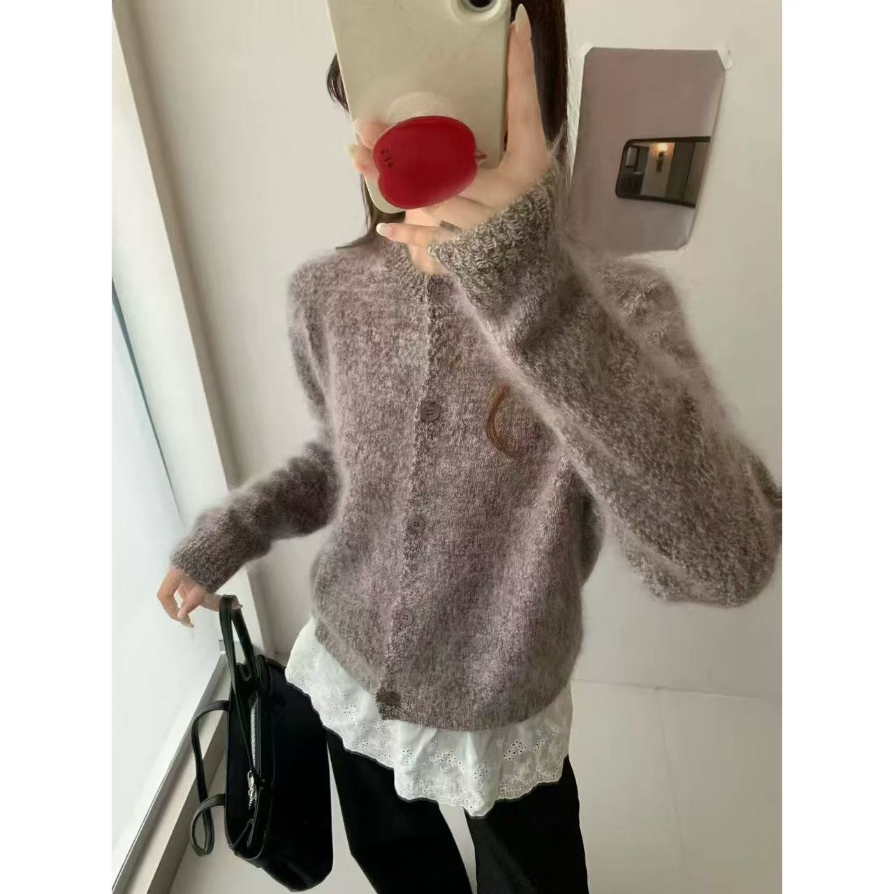 【鑫绒毛衣】针织圆领毛针织衫拉绒开衫秋冬Y999-A379