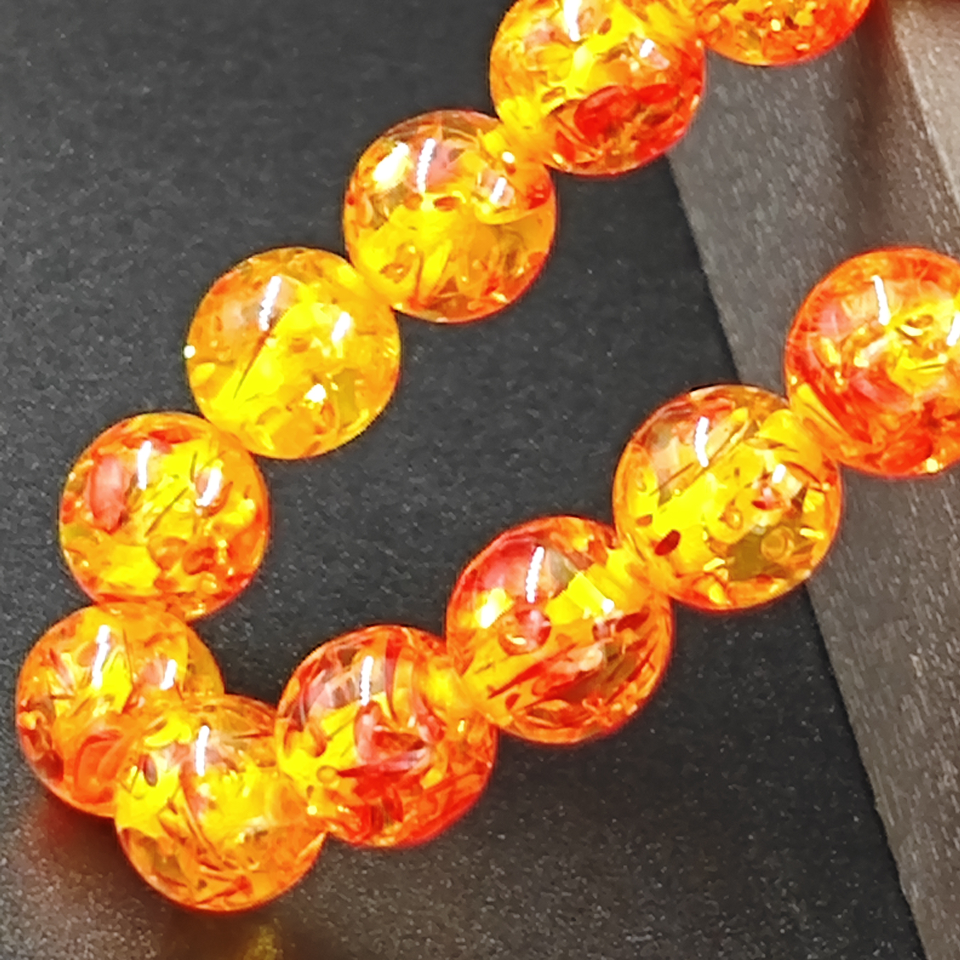 G018古典气质国民族风红珀68颗长链项链妈妈链