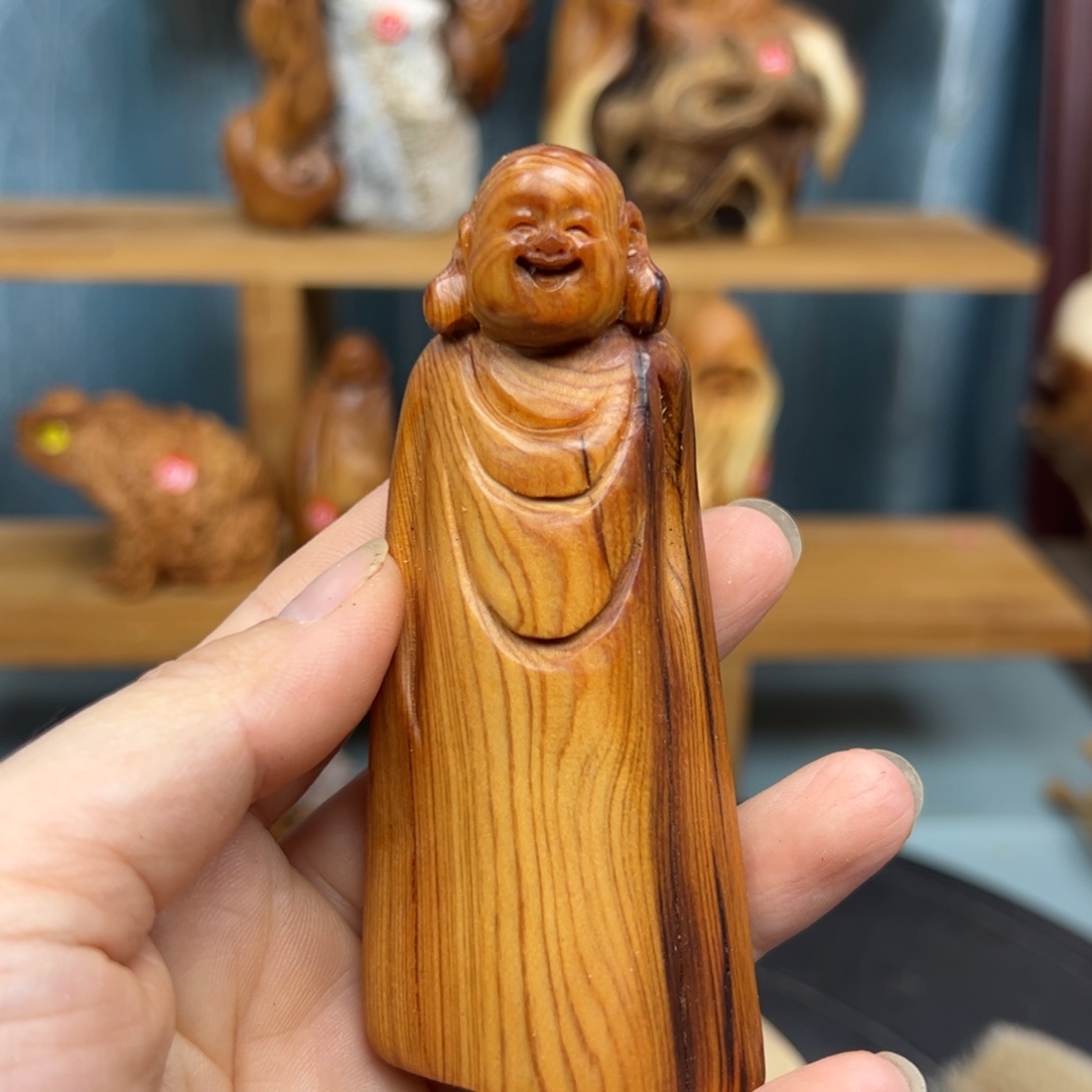 木崖柏木摆件手把件