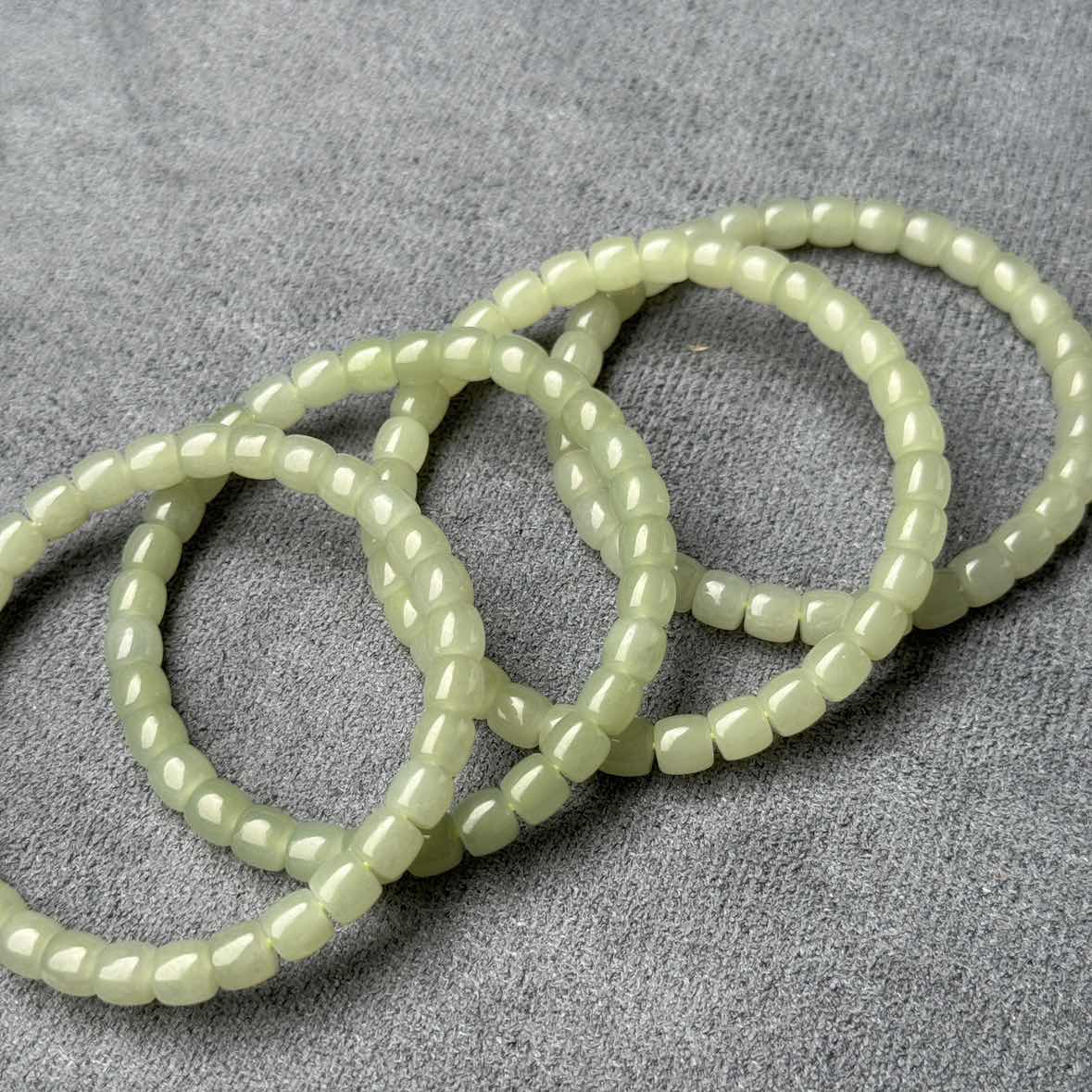 约6mm和田玉晴水精工直切手串多样性发一