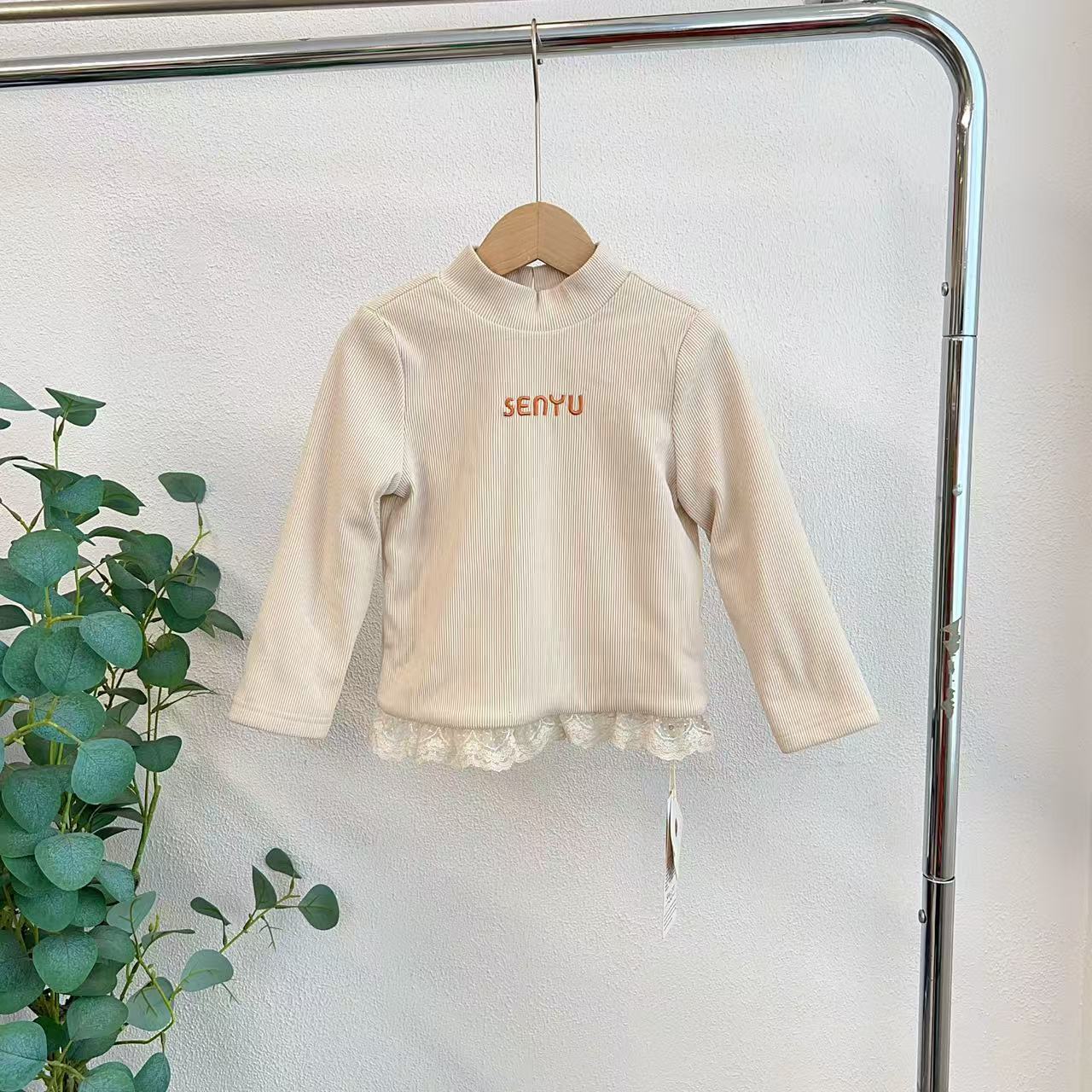 3468森米色加绒T恤