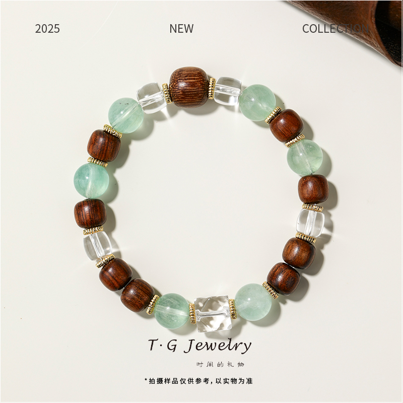 素晶翠木-天然水晶原创设计款手链SL2043