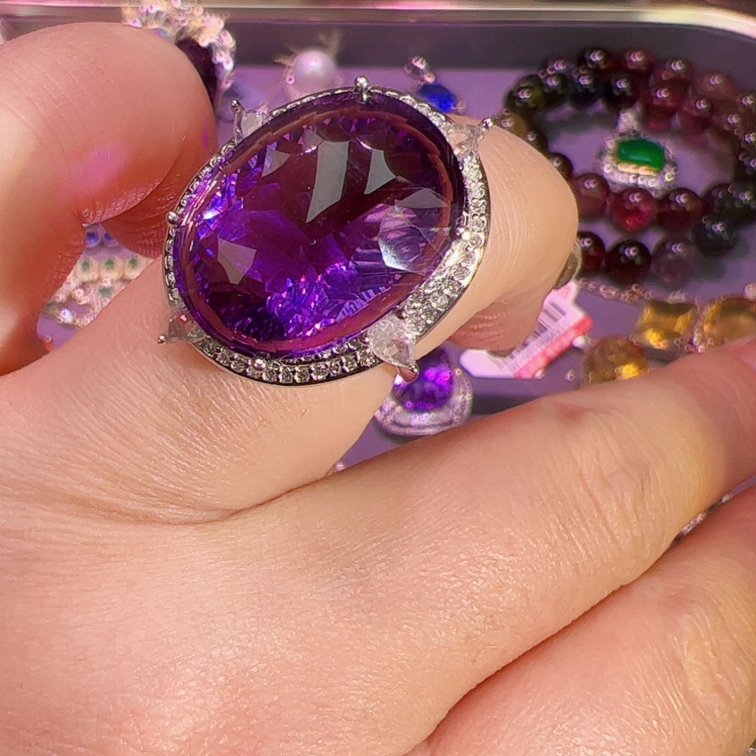 紫晶紫玉晶银S925镶嵌