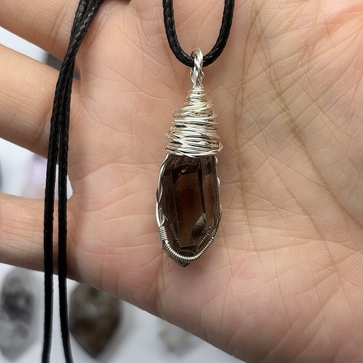 颈饰未镶嵌水晶茶闪灵钻项链