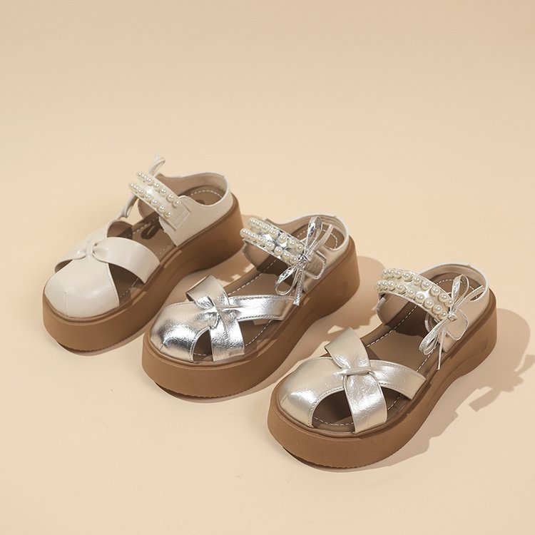 厚底增高包头凉鞋女款2025新款夏季外穿配裙子休闲沙滩罗马凉鞋子