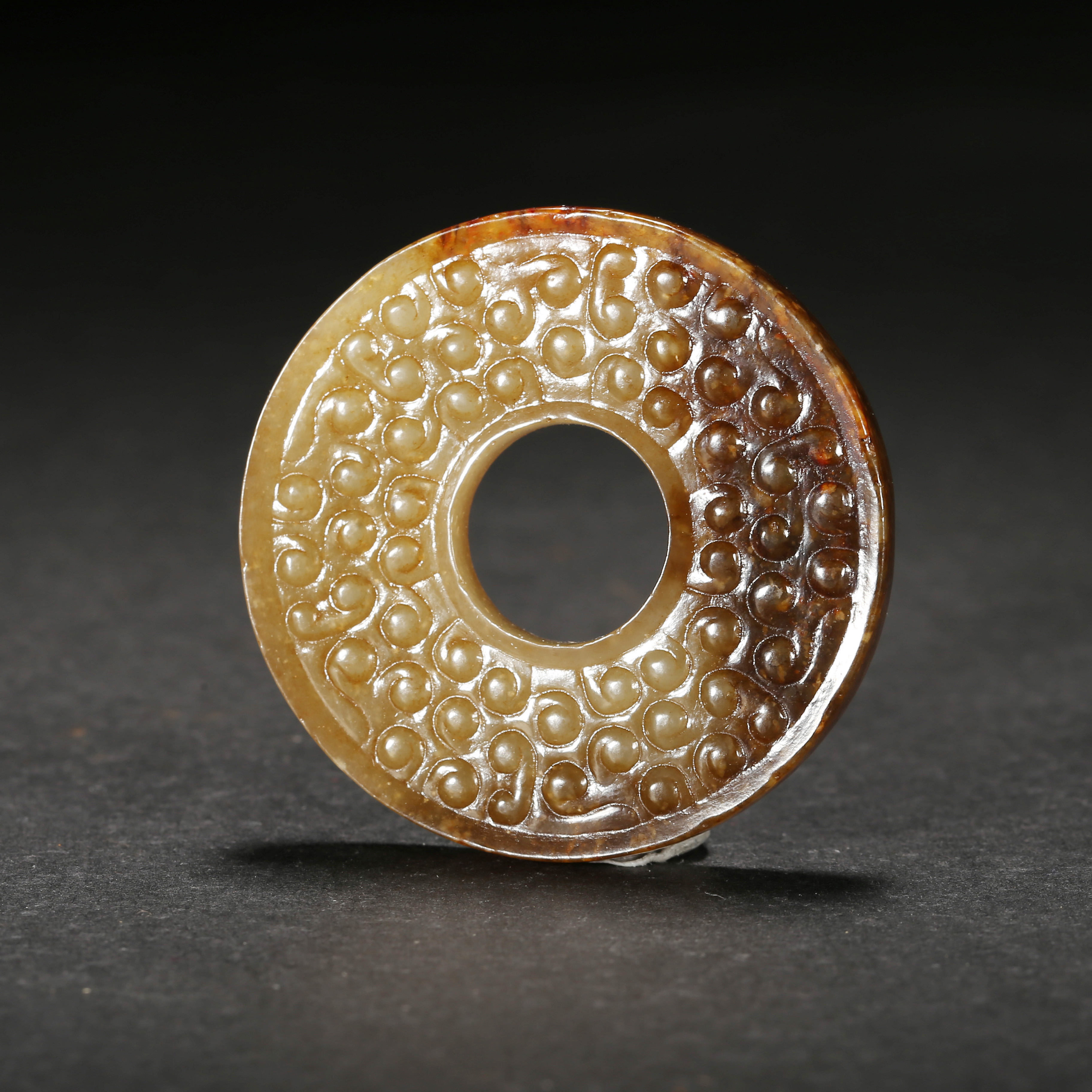 明代*谷纹玉璧/02SW0662/和田玉【北京文博】