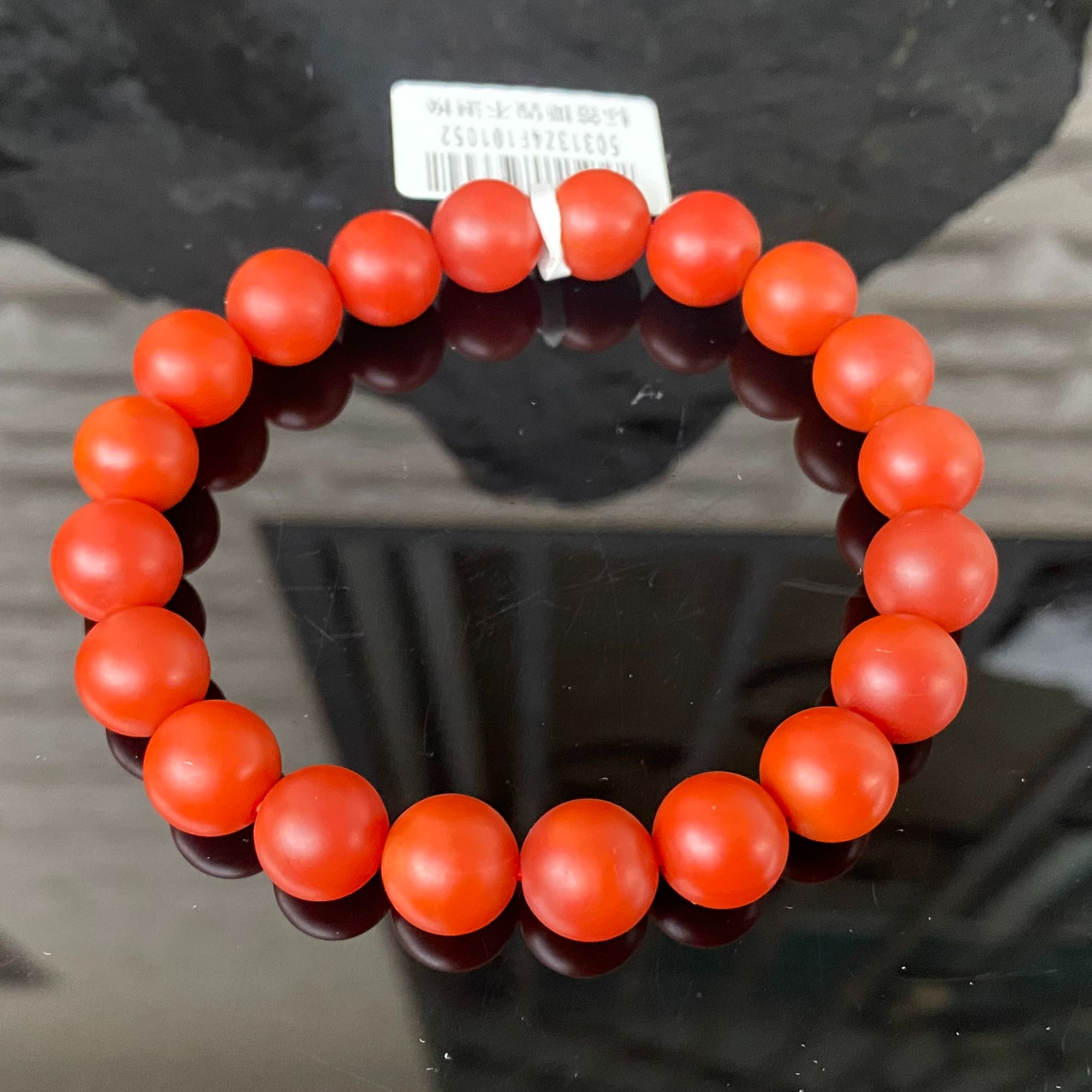 原矿无优化南红 保山东山廊坡满色满肉精品锦红9mm单圈手串轻奢