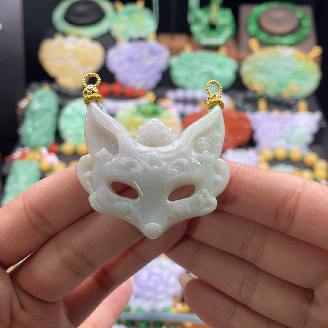 翡翠未镶嵌颈饰代编织