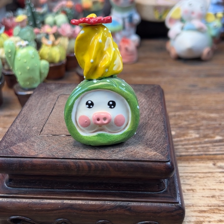 陶摆件小镇青花每日有新品