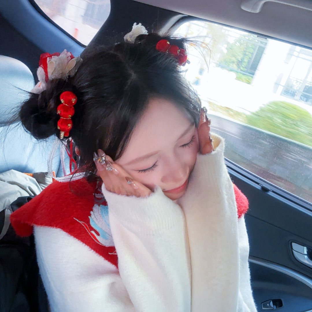 K1492-w糖葫芦发圈一对（2只）【满9.9包邮发货】