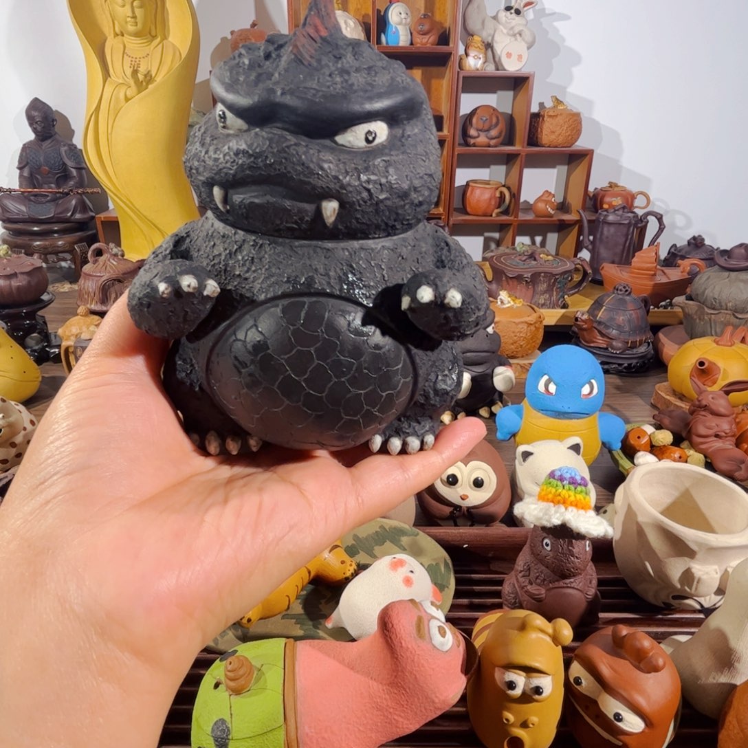 紫砂茶壶将*純手工製作過程非常