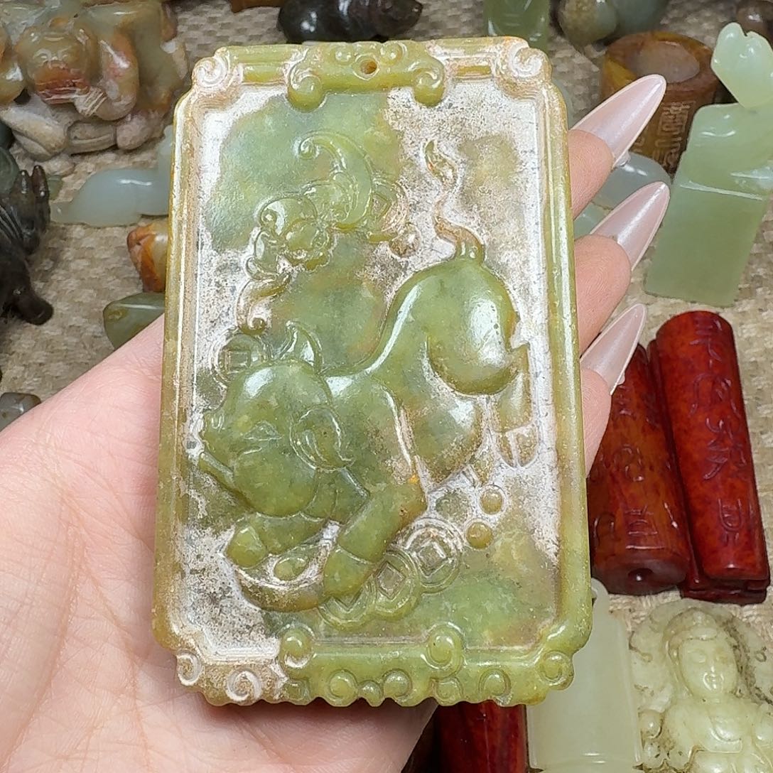 白玉菩提吊坠挂件
