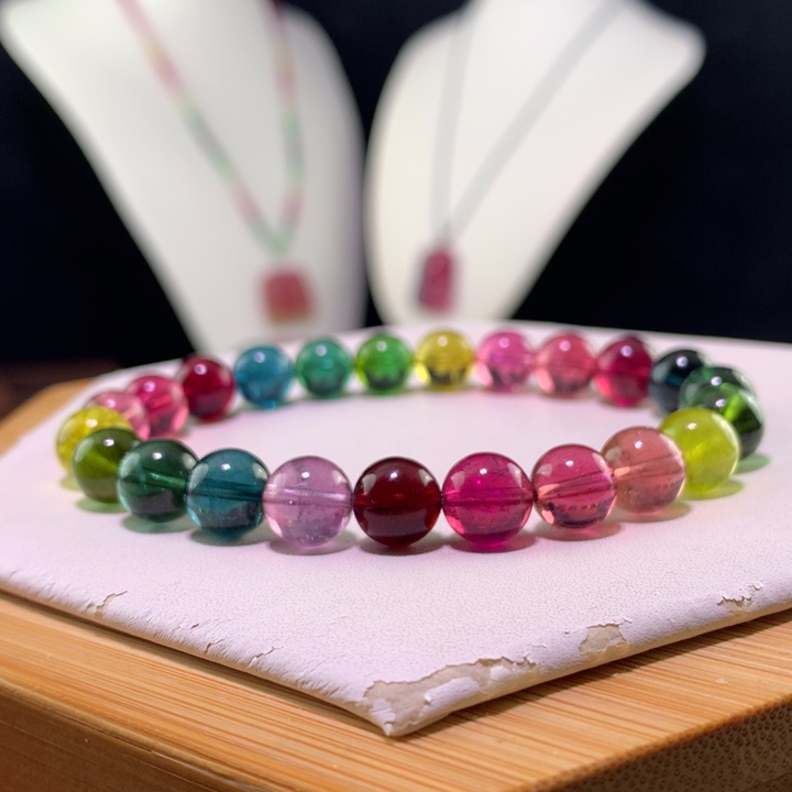 双色碧玺手链未镶嵌