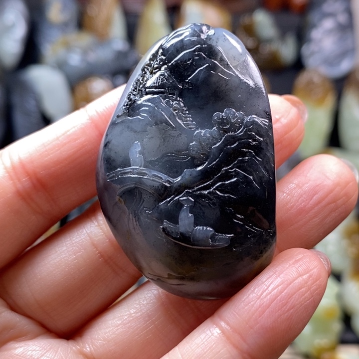 和田玉未镶嵌挂件