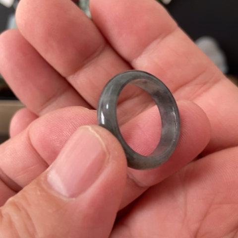 翡翠戒指未镶嵌圈口18.7