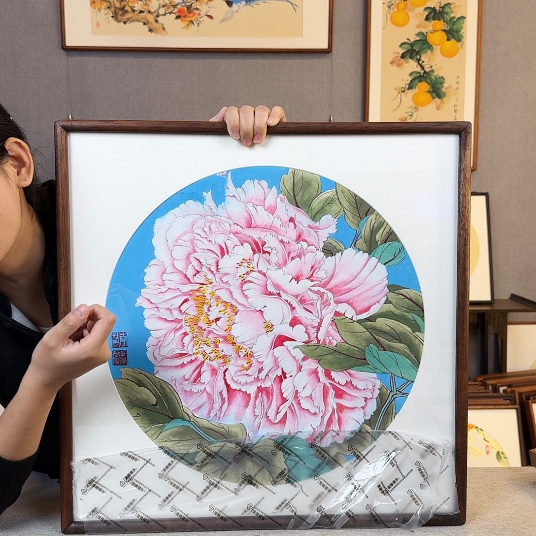 碑帖纯手绘，纯手写带框尺寸：53×53厘米