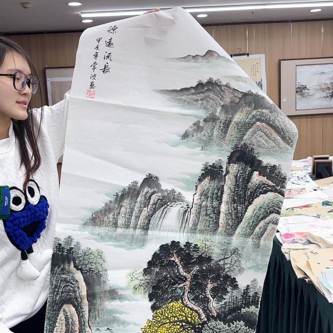 国画穿越后在太白卖字画