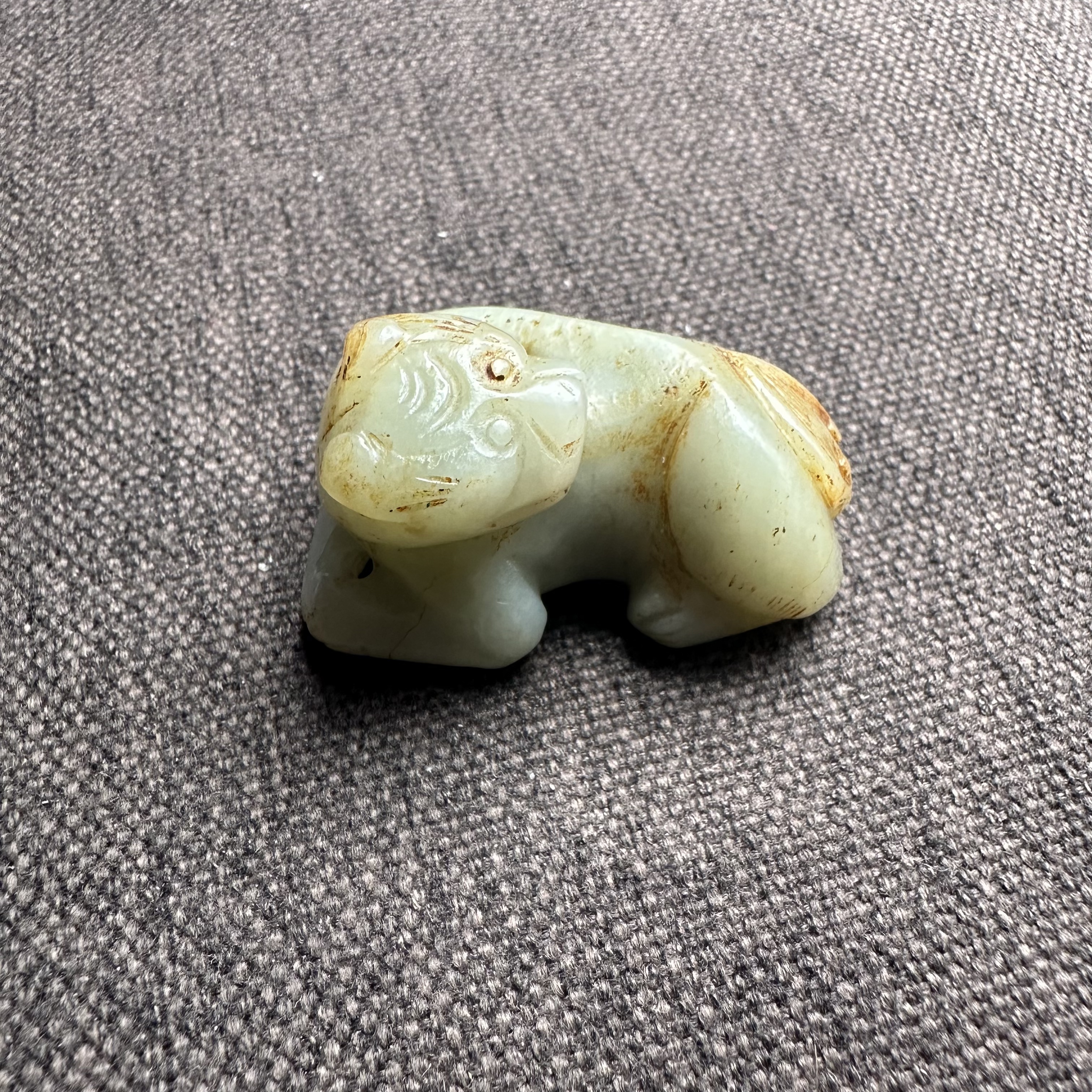 【白海波甄选】和田玉回首瑞兽