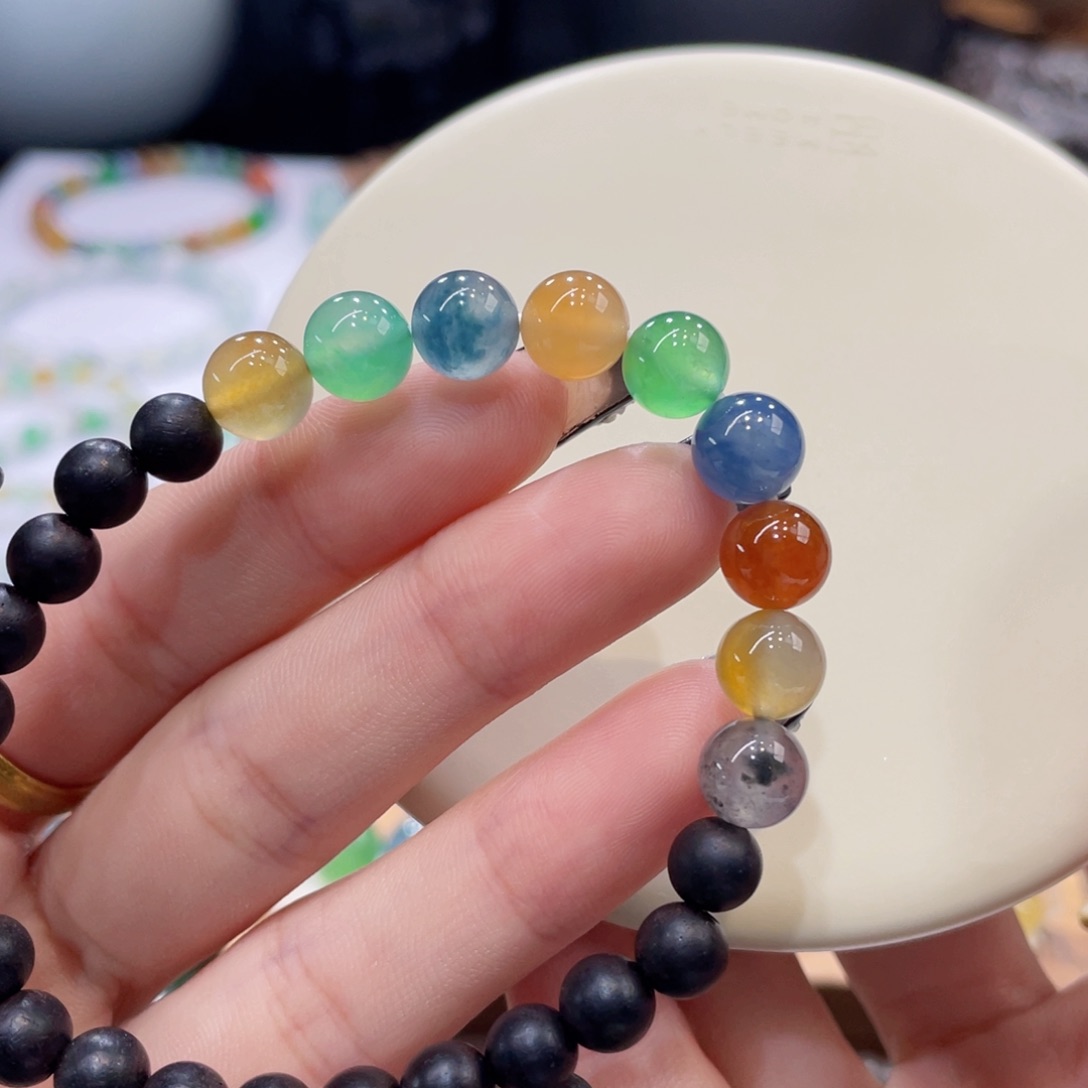 未镶嵌手链翡翠卡7+单珠