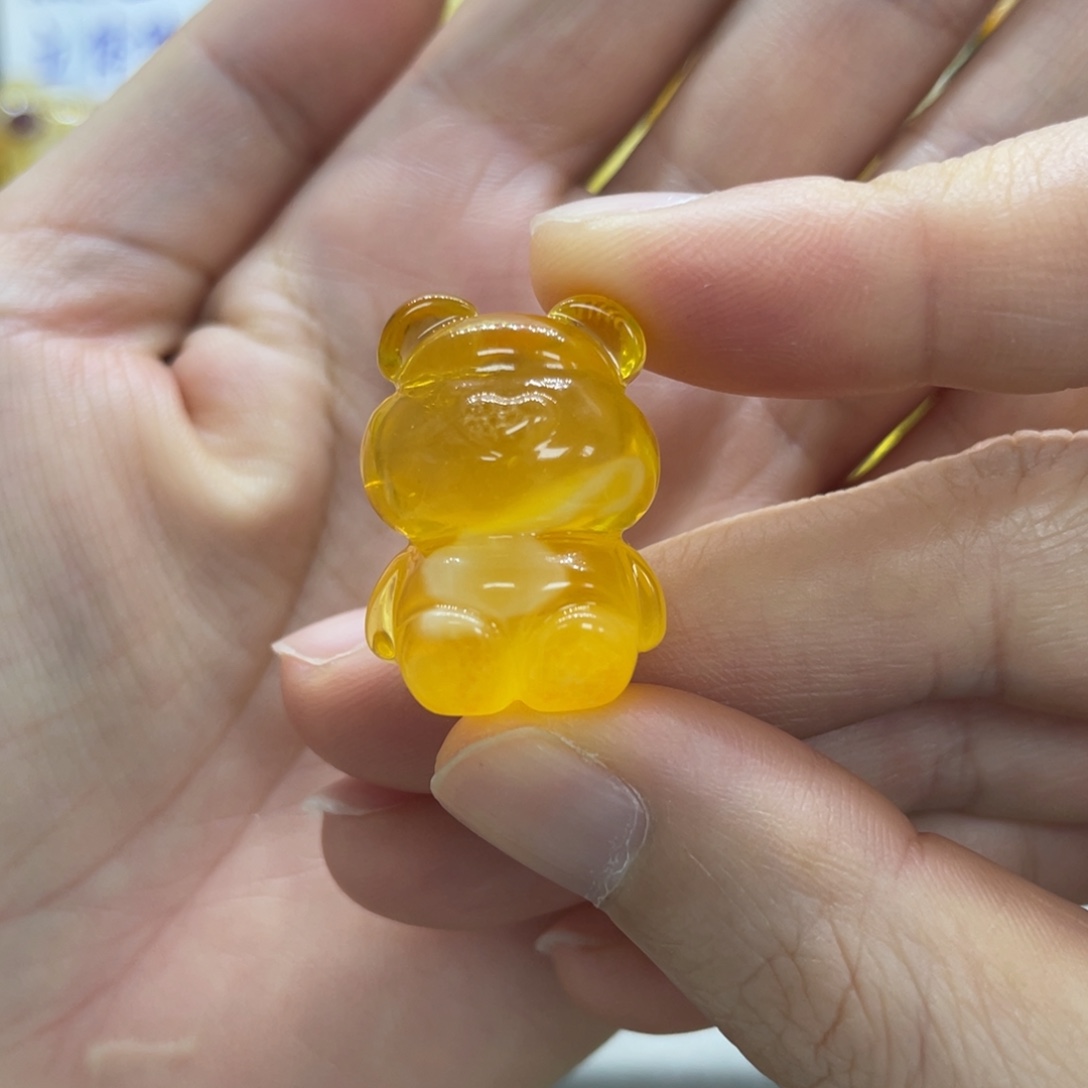 琥珀未镶嵌裸石天然琥珀 俄料熊