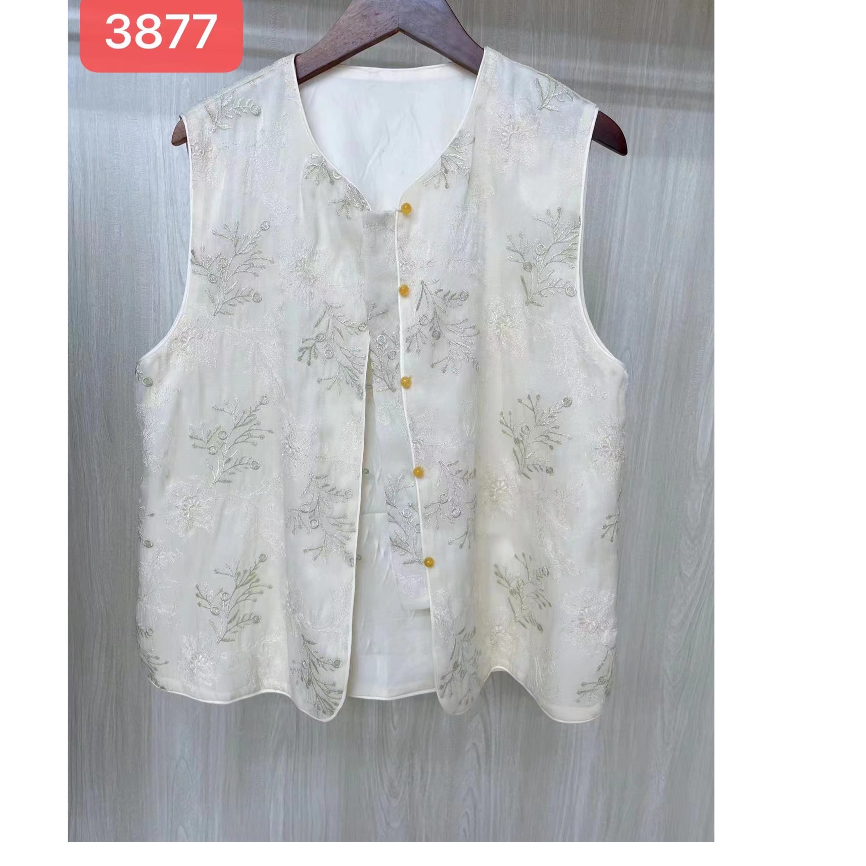 3877-11新中式国风舒适休闲马甲