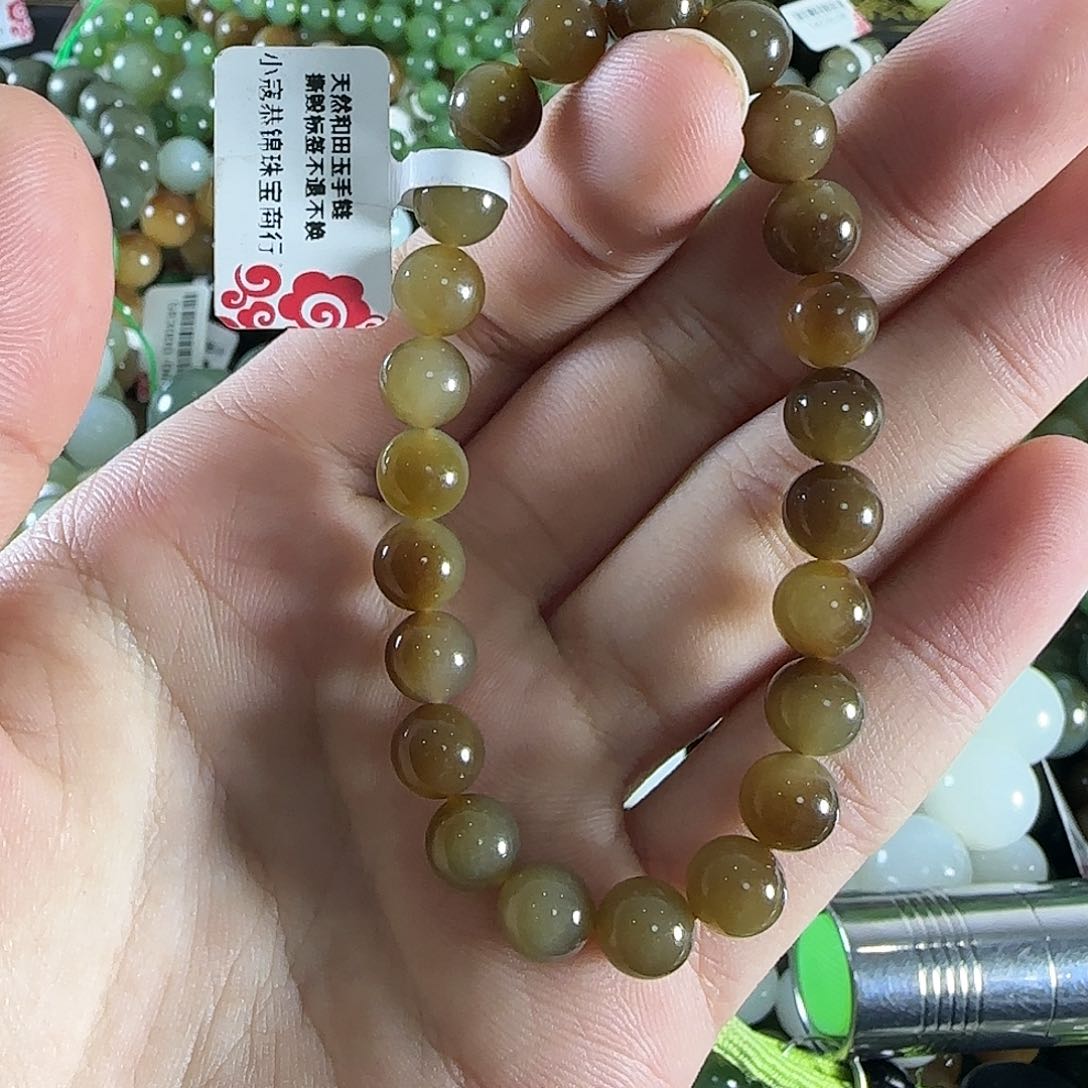 和田玉手链未镶嵌14