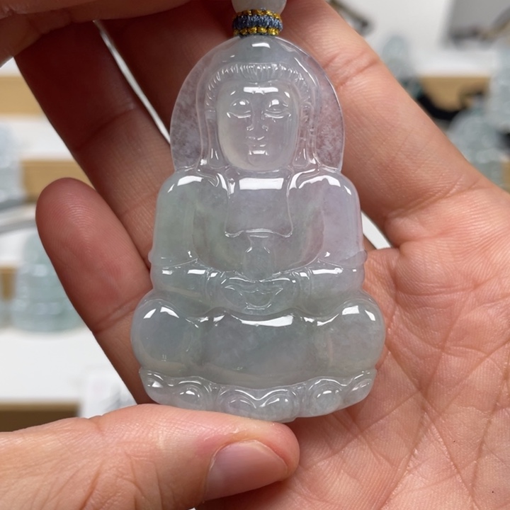 翡翠未镶嵌颈饰天然缅甸翡翠A货观音99号