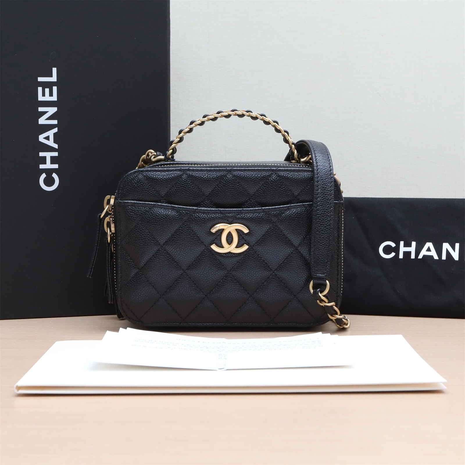 99新 Chanel/香奈儿 【念念活动】22S 手柄相机包 黑色