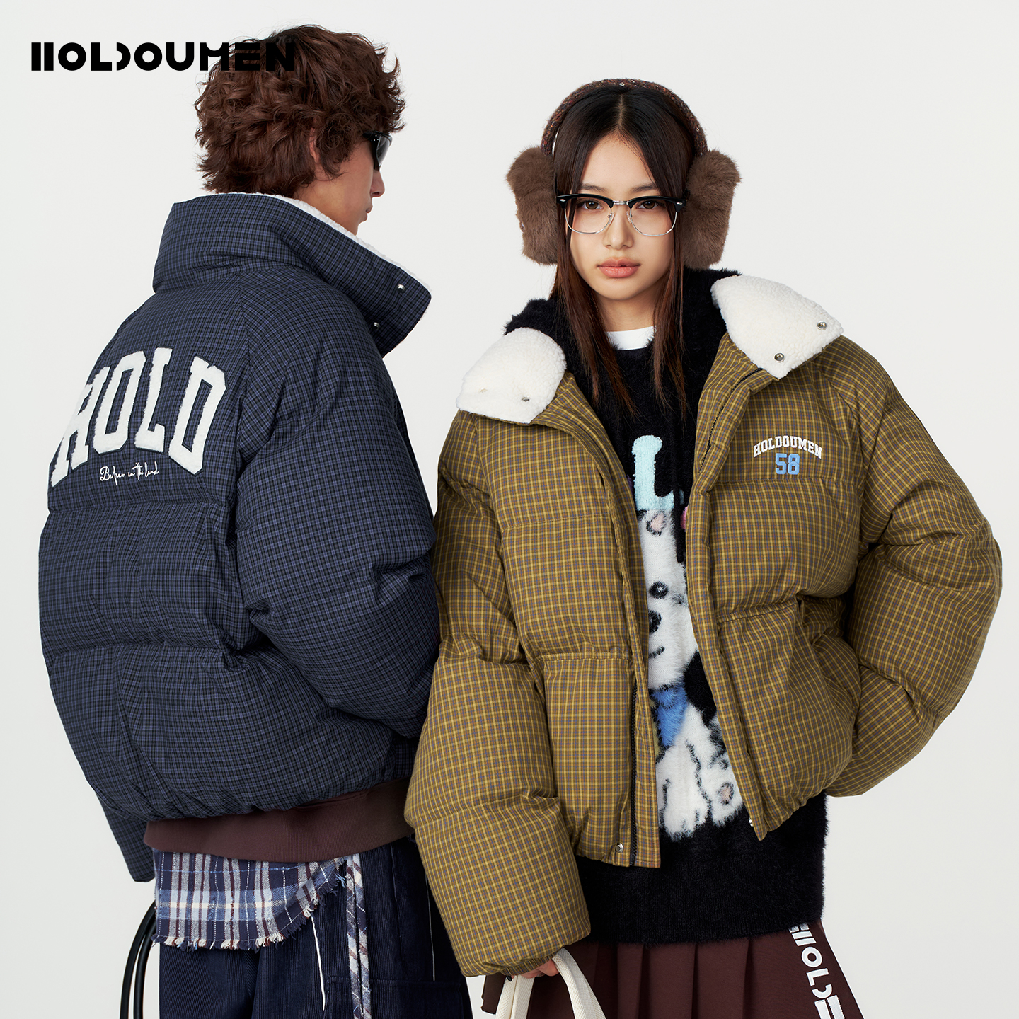Holdoumen25秋冬日常系列格子棉衣