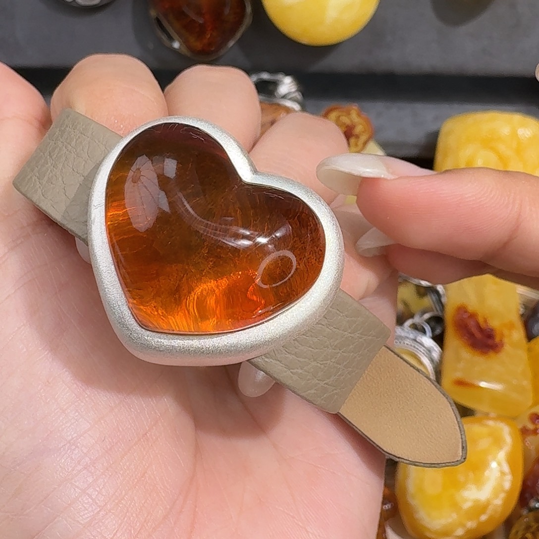 植物珀未镶嵌裸石去