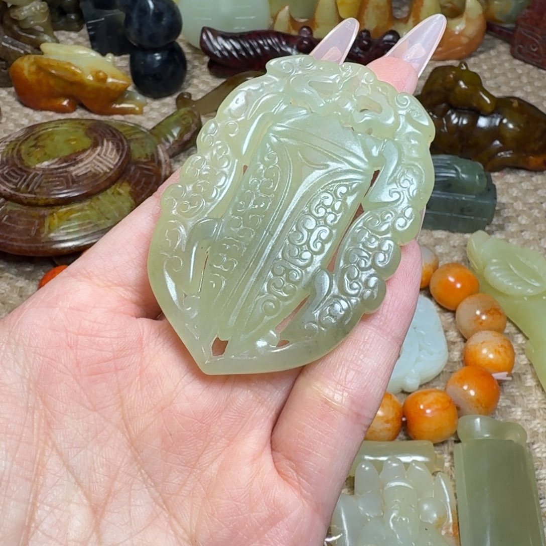 白玉菩提吊坠挂件