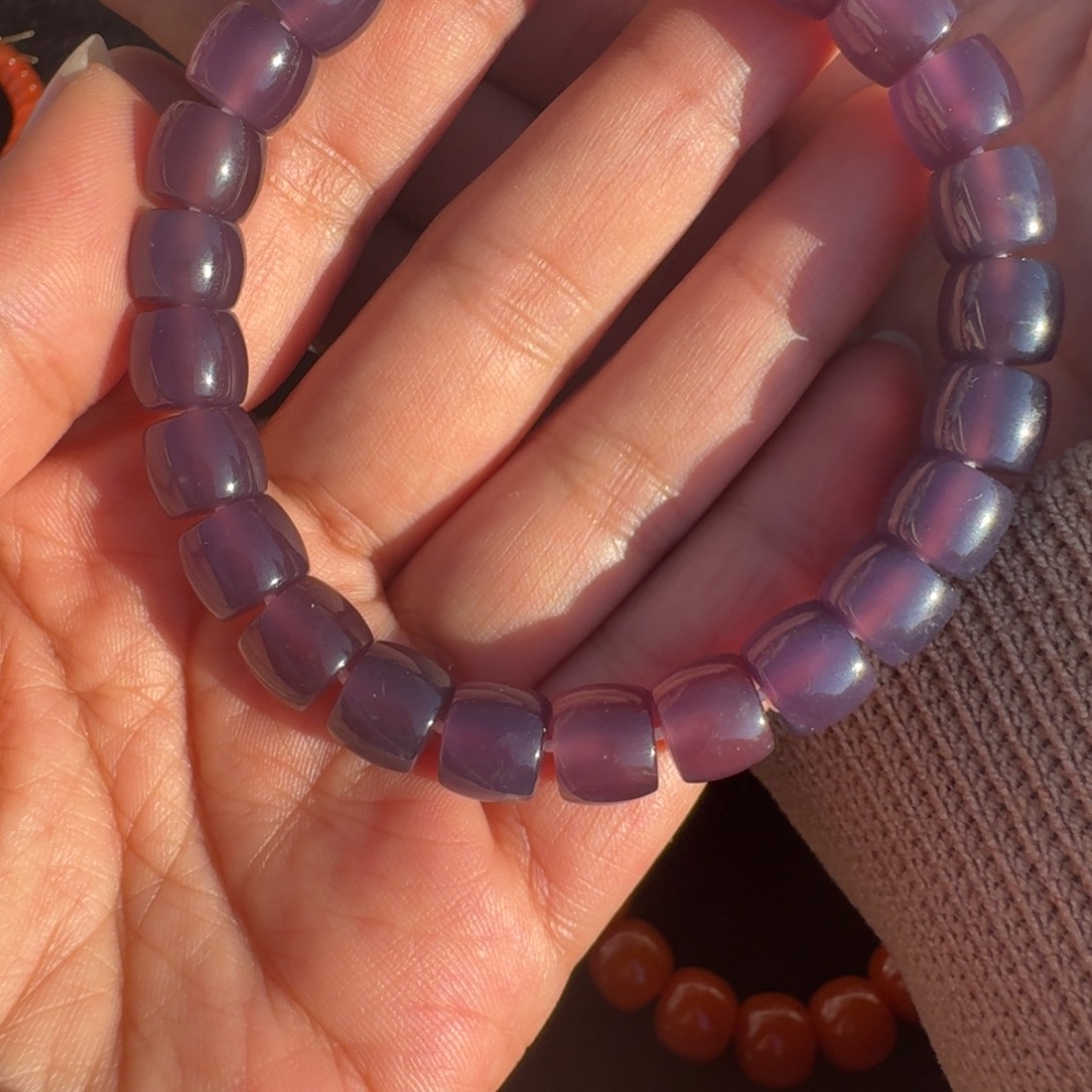 玛瑙/玉髓合金手链浦缥冰紫9M