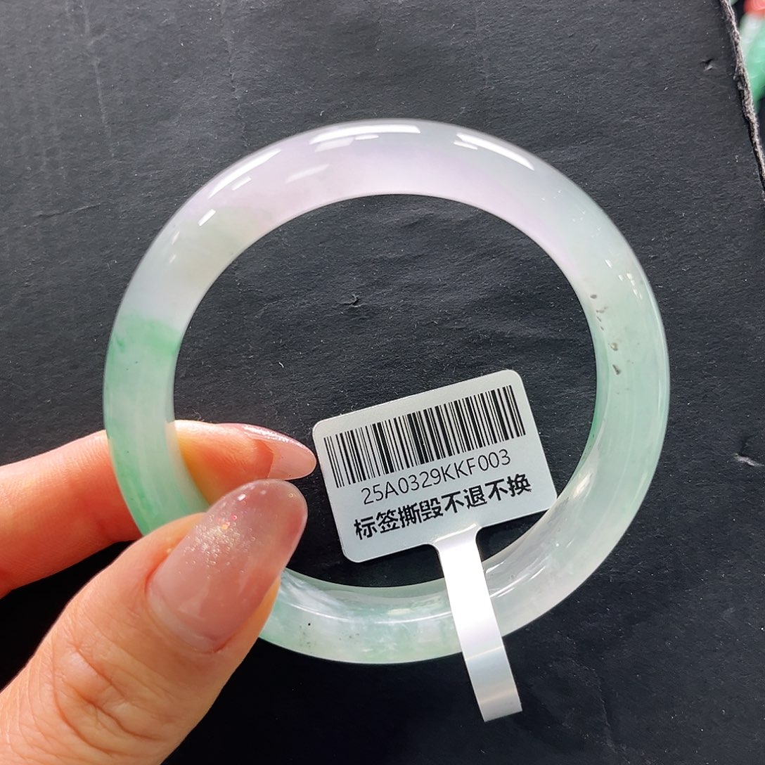 石英质玉未镶嵌手镯➕艳艳54.5