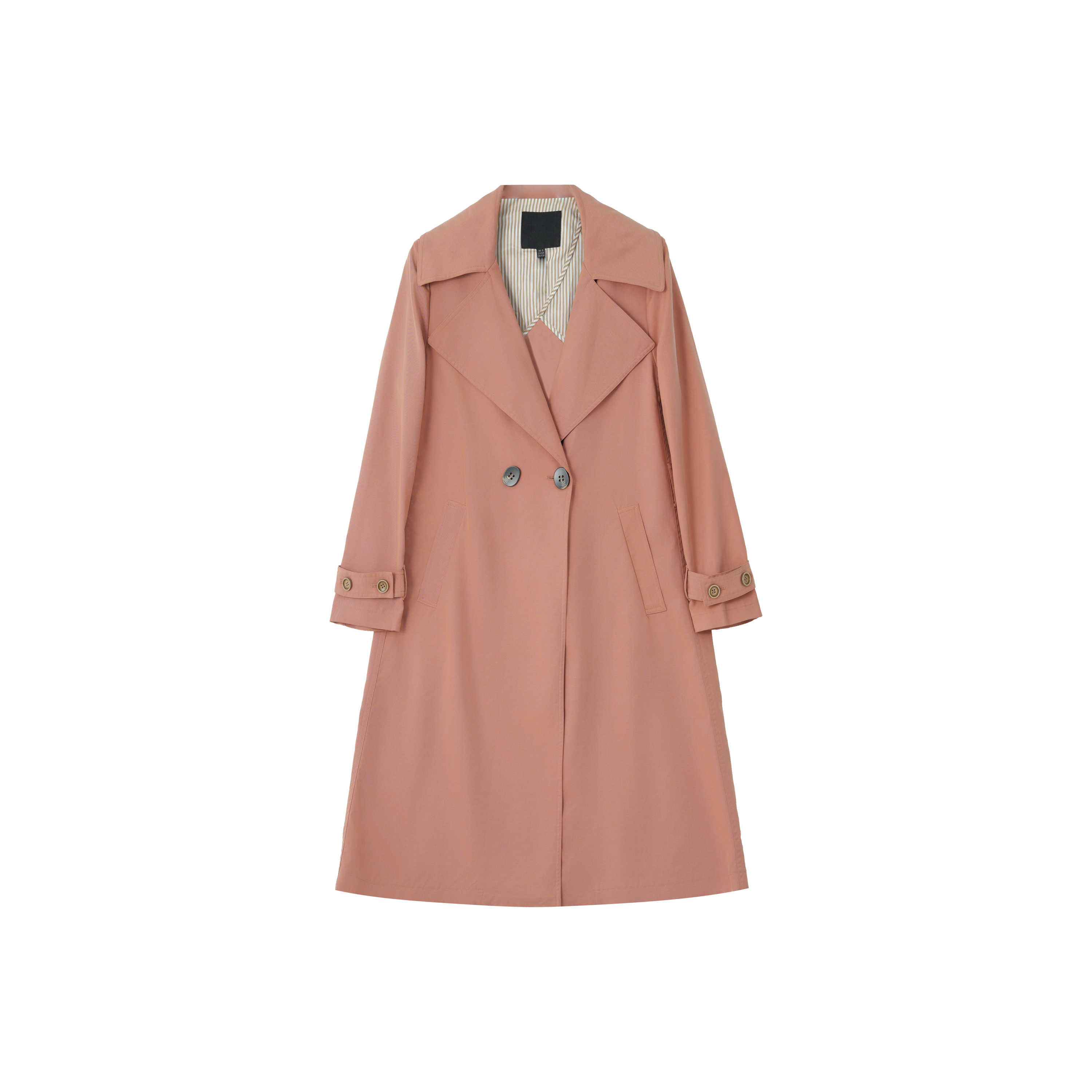 【谢心言】她翼春季双排扣气质风宽松常规款百搭风衣EH3245221043