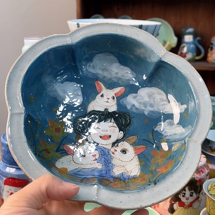 陶景德镇釉下手绘陶瓷 