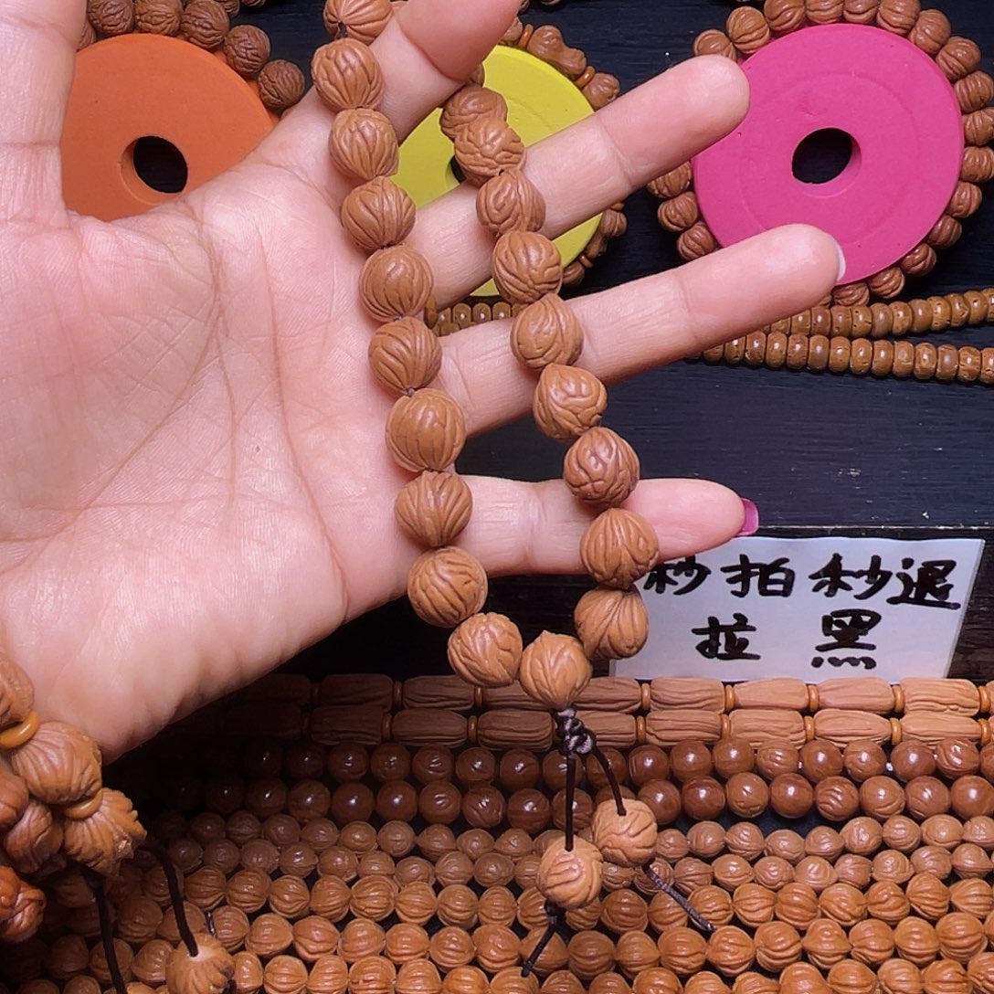 手串桃核秦岭龙纹桃核手持21+2颗籽
