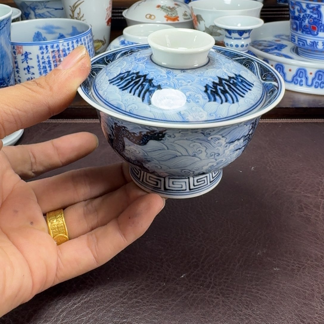 v***v瓷片当代景德镇陶瓷手绘茶具