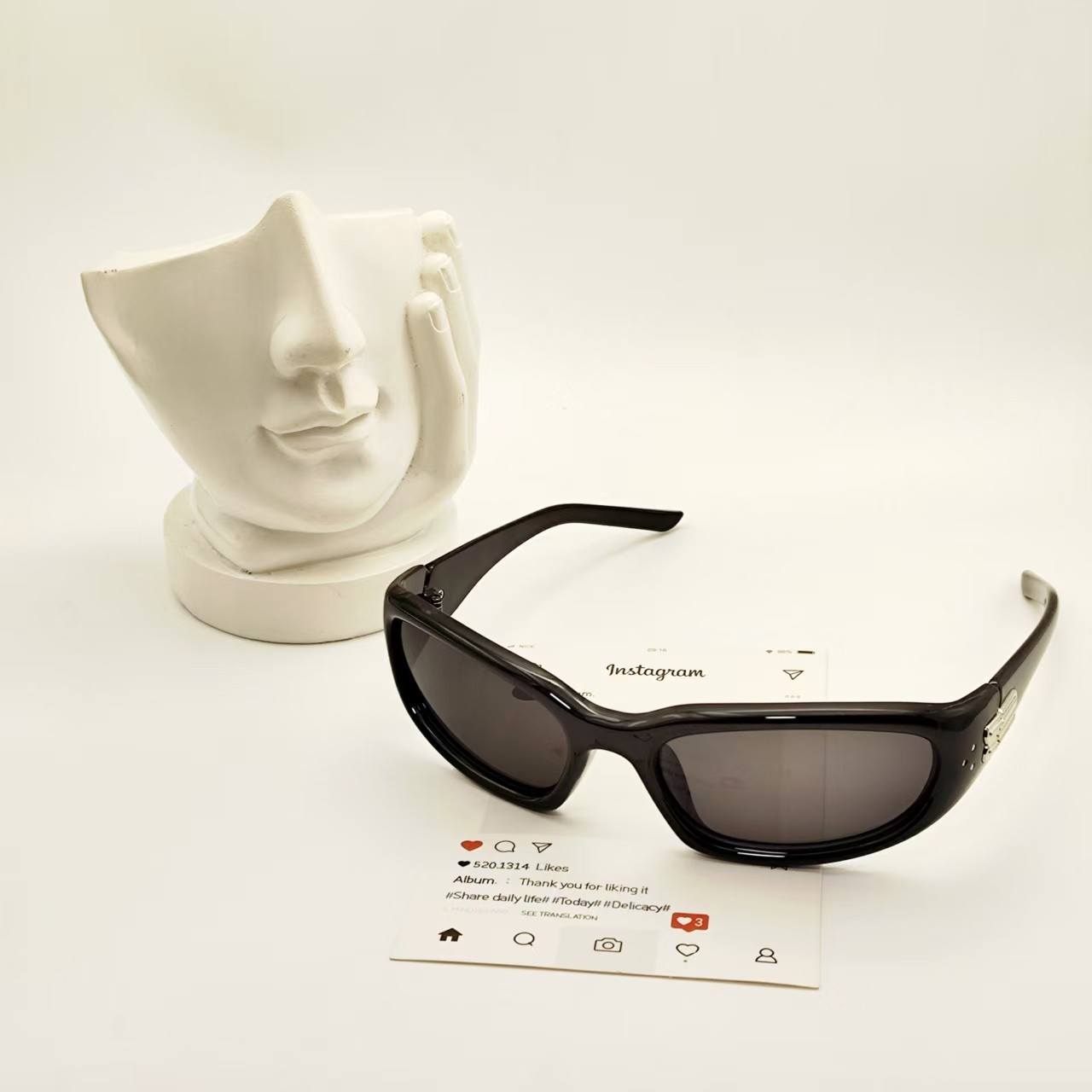 【5238】黑色发箍墨镜男女款高级感时尚太阳眼镜防紫外线