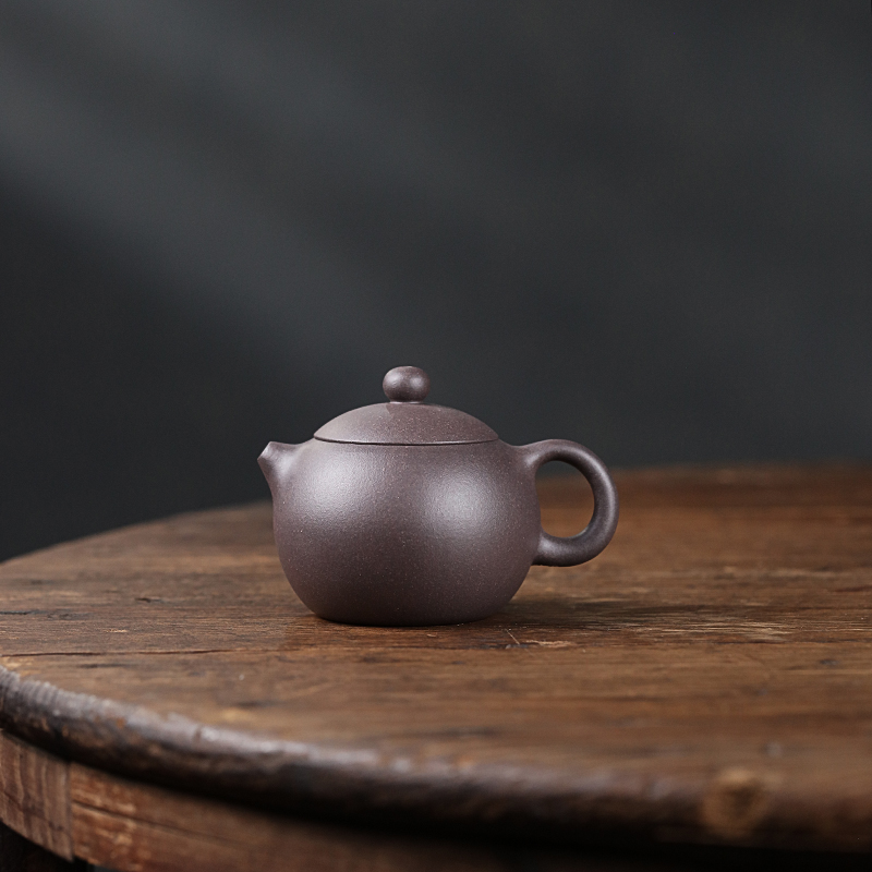 【禅砂居】西施壶_140cc_青灰泥_全手工手制_宜兴纯手工黄龙山紫砂