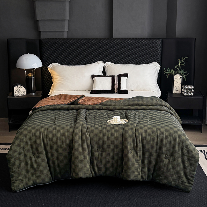 【春秋被-清逸-绿】200*230cm经典立体雕花四季被