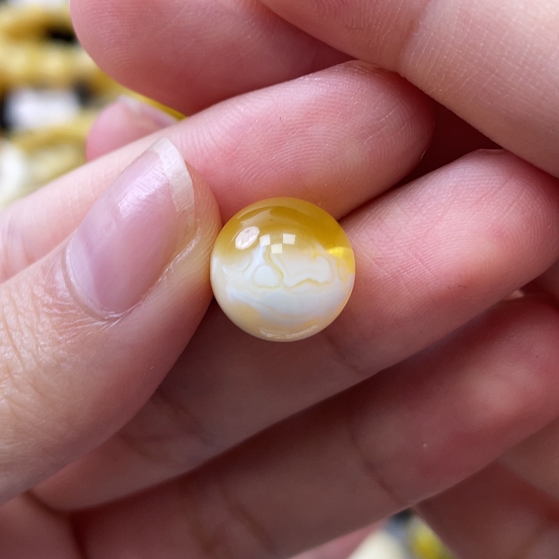 蜜蜡未镶嵌珠宝奇石瑕圆珠11.5mm