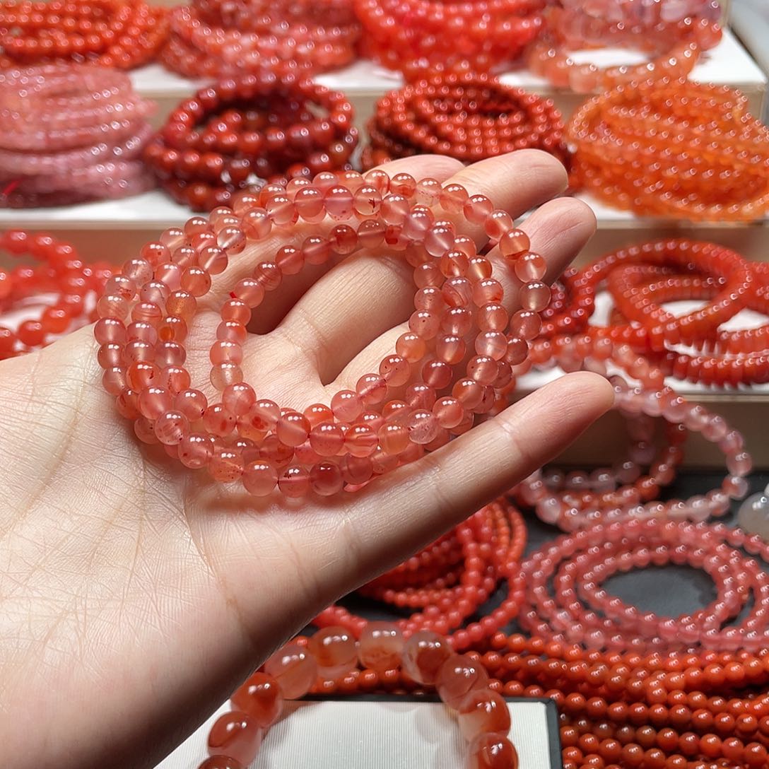 南红玛瑙未镶嵌手链