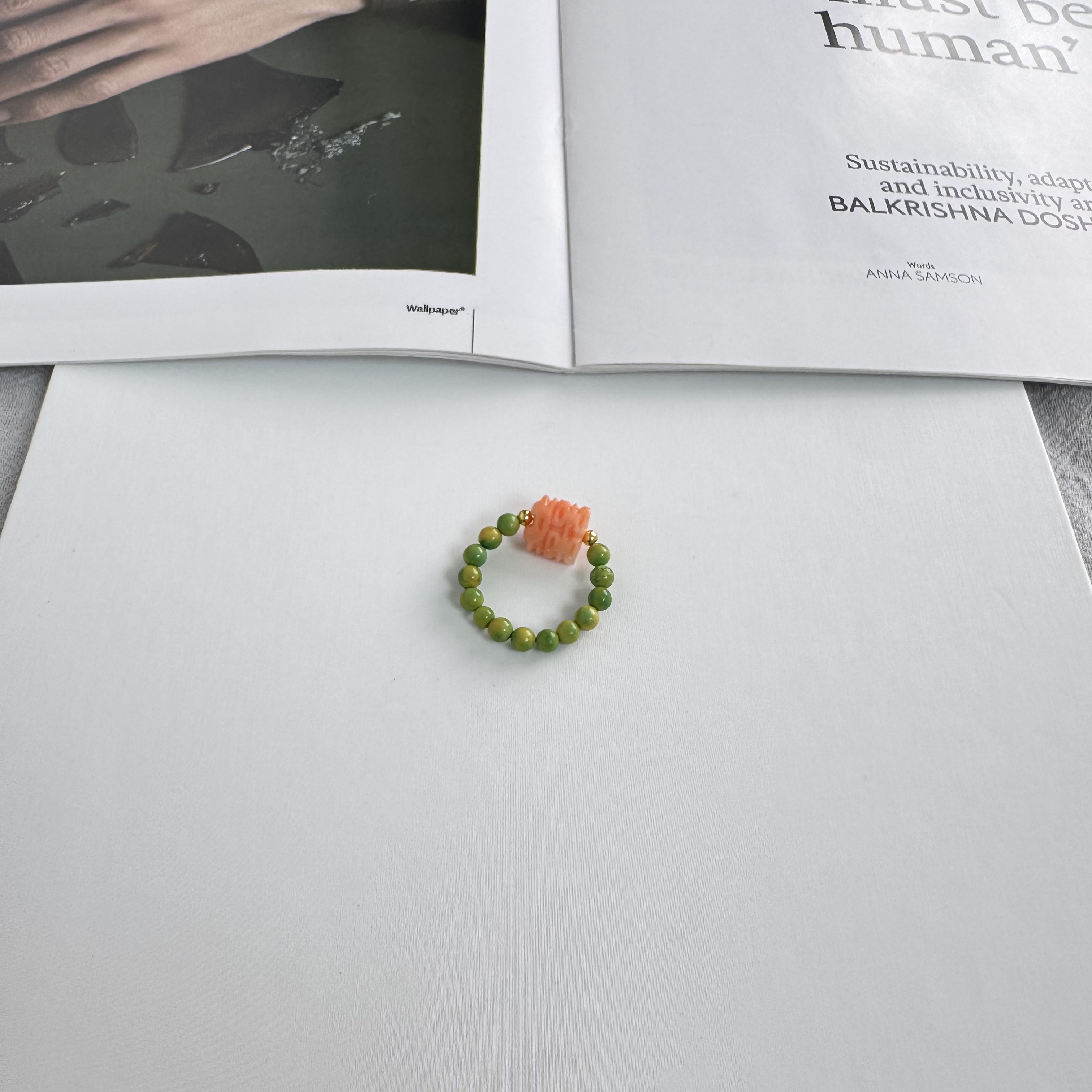 高定珠宝绿松戒指HF2858S018