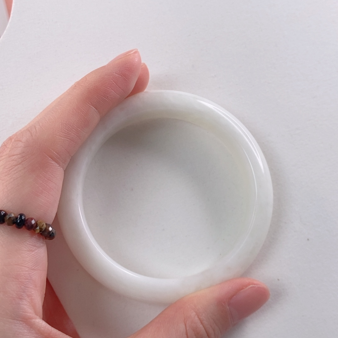 蓝田玉（蛇纹石化大理石玉）手镯未镶嵌w*