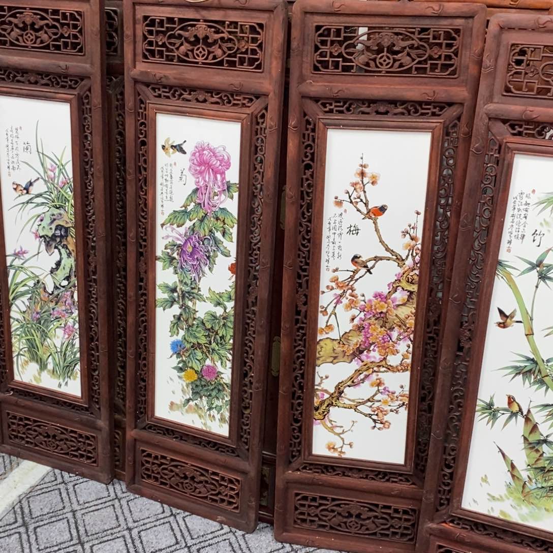 瓷片姜***辣景德镇瓷板画柴窑烧制