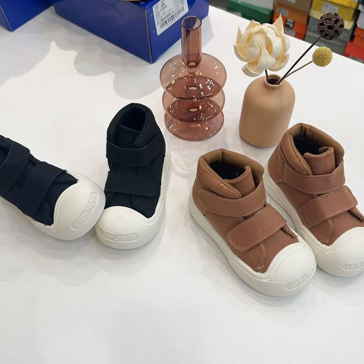 儿童2025秋季新款软底防滑男女童高帮帆布鞋91