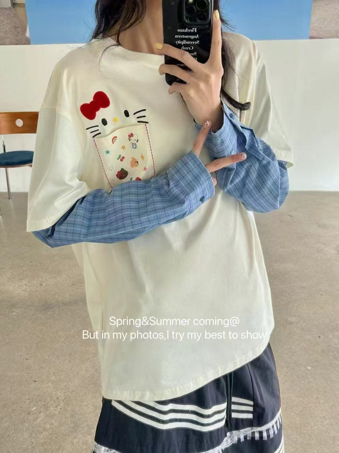 【外单原单】050看直播下单夏季 T恤重工情侣装宽松时尚设计师款