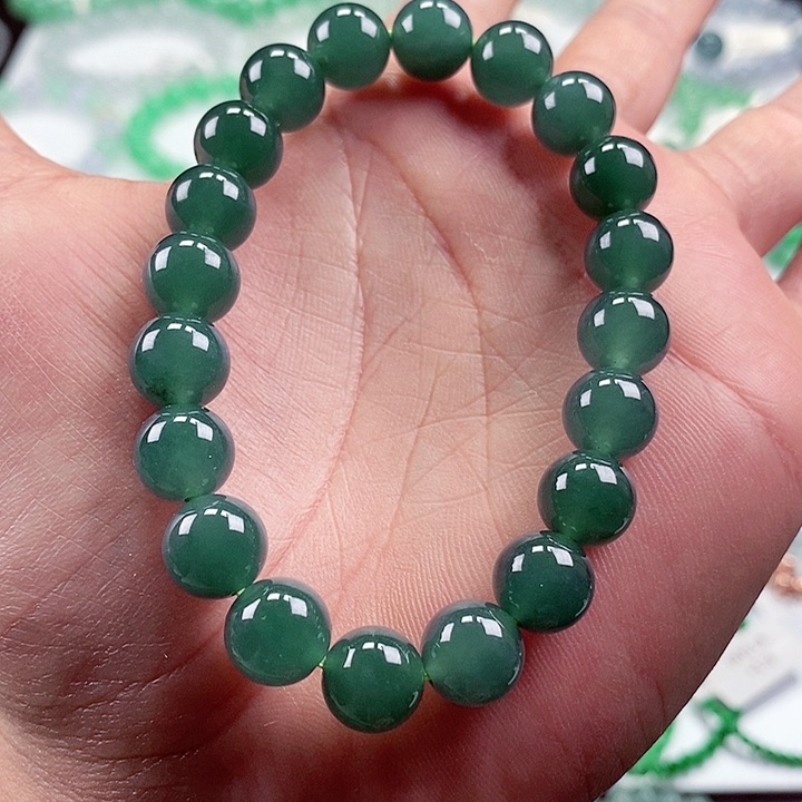 翡翠手链未镶嵌卡9.6